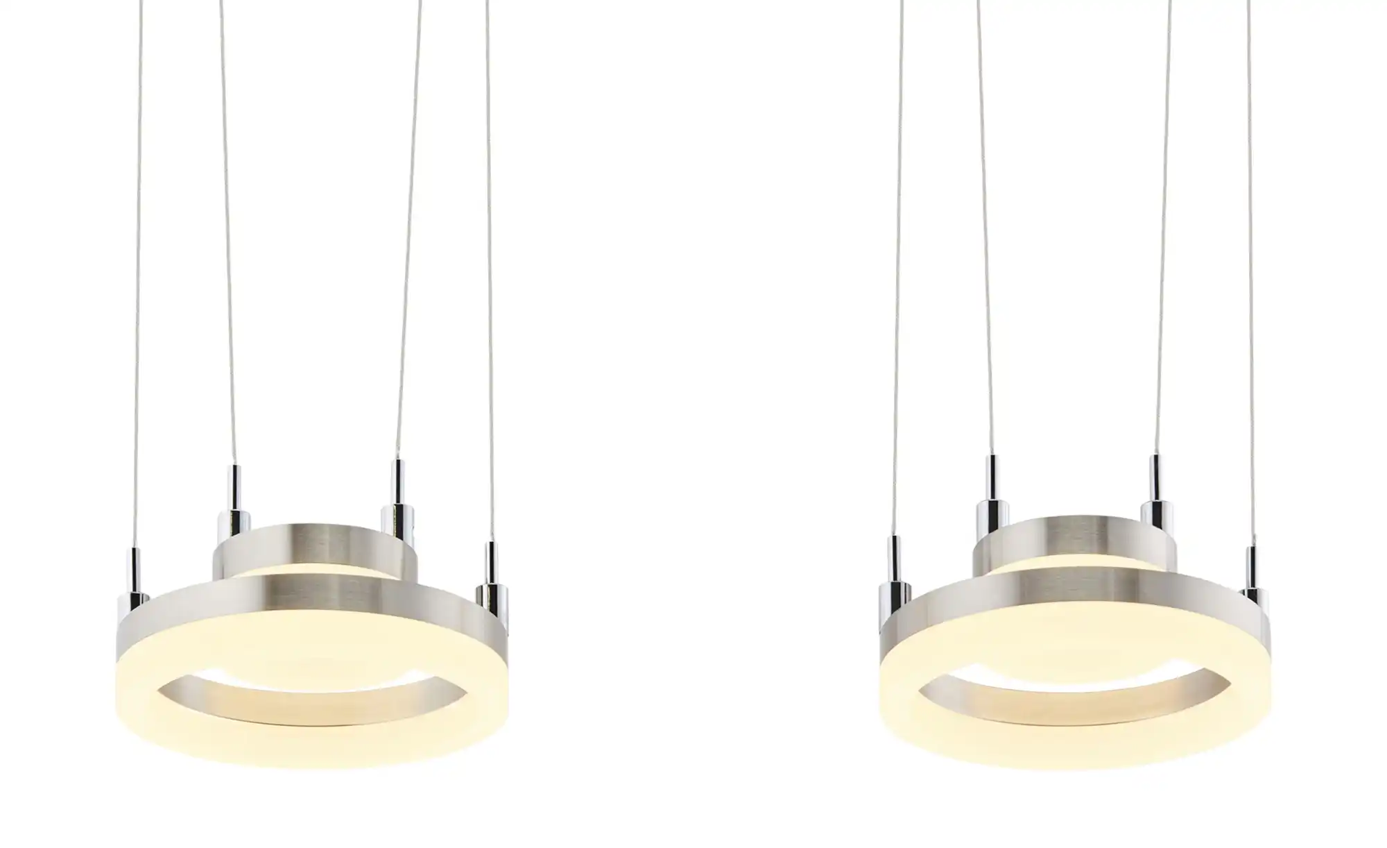 Meisterleuchten LED-Pendelleuchte, 4-flammig, nickel matt