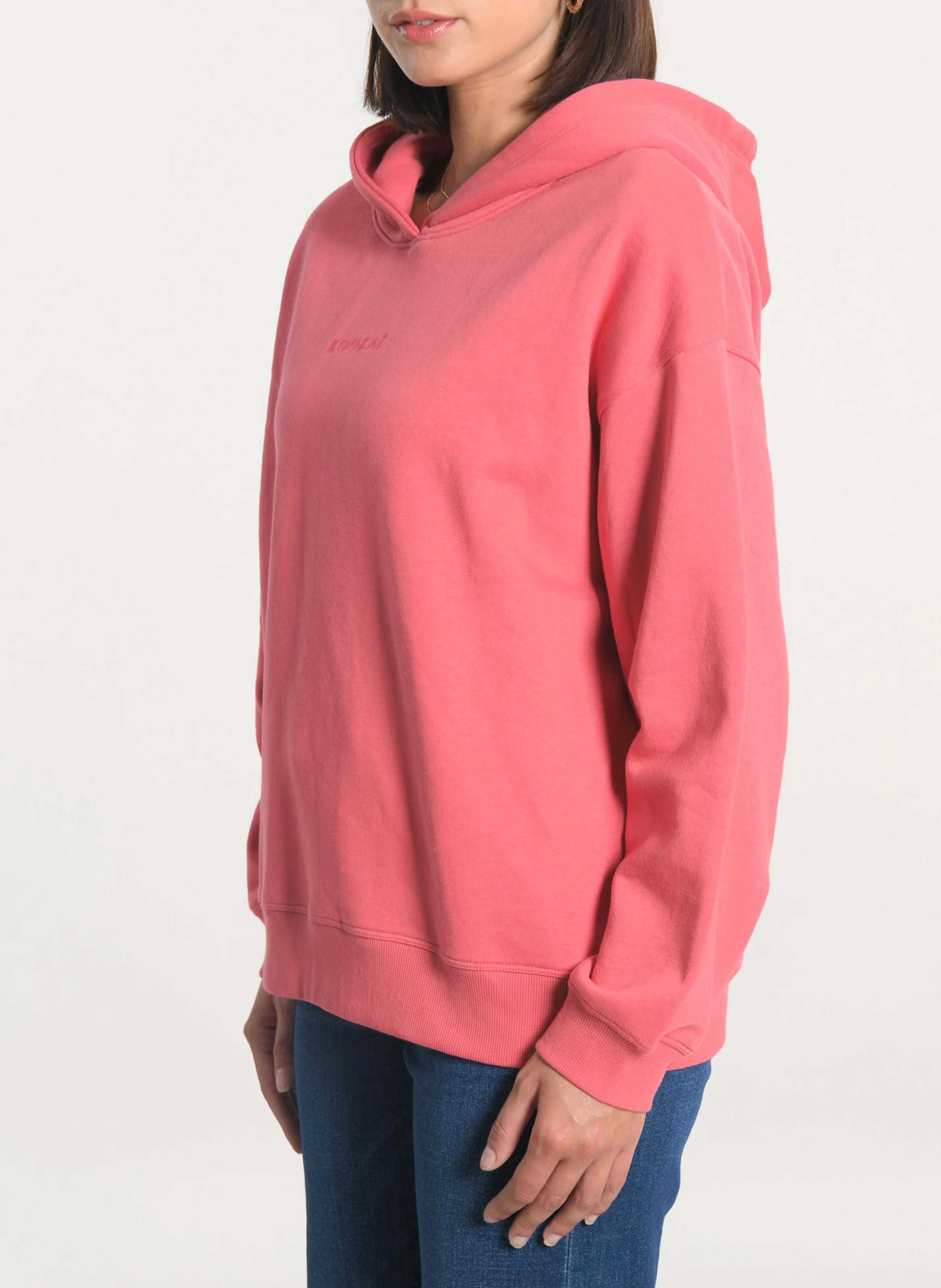 SUZY - Sweat à capuche oversize en coton mélangé | Rose