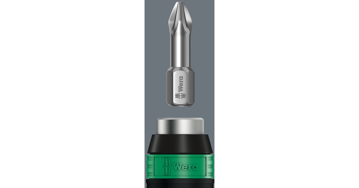 WeraSerie 7400 Kraftform instelbare momentschroevendraaier draaimomentsleutel  (Zwart/groen, 1.2 tot 3.0 Nm, met Rapidaptor snelwisselhouder)