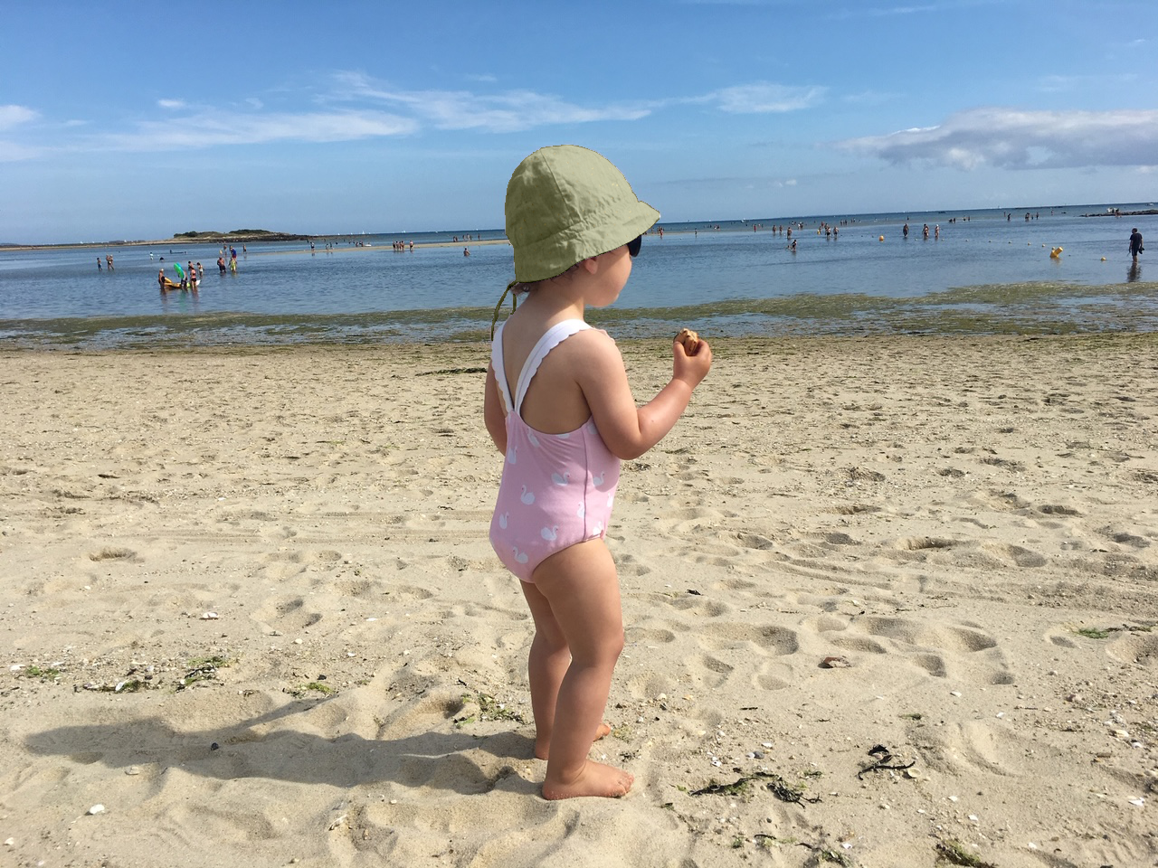 Chapeau Soleil Charlotte Gaze Pois Or Vert Amande