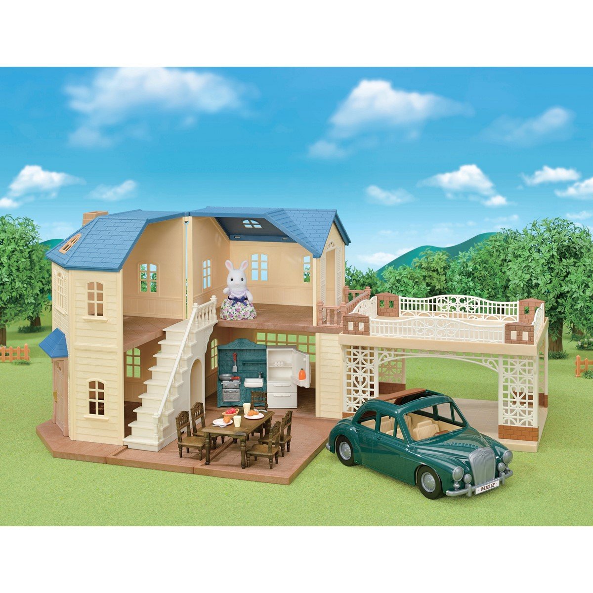 La grande maison et son abri voiture - Sylvanian Families 5669