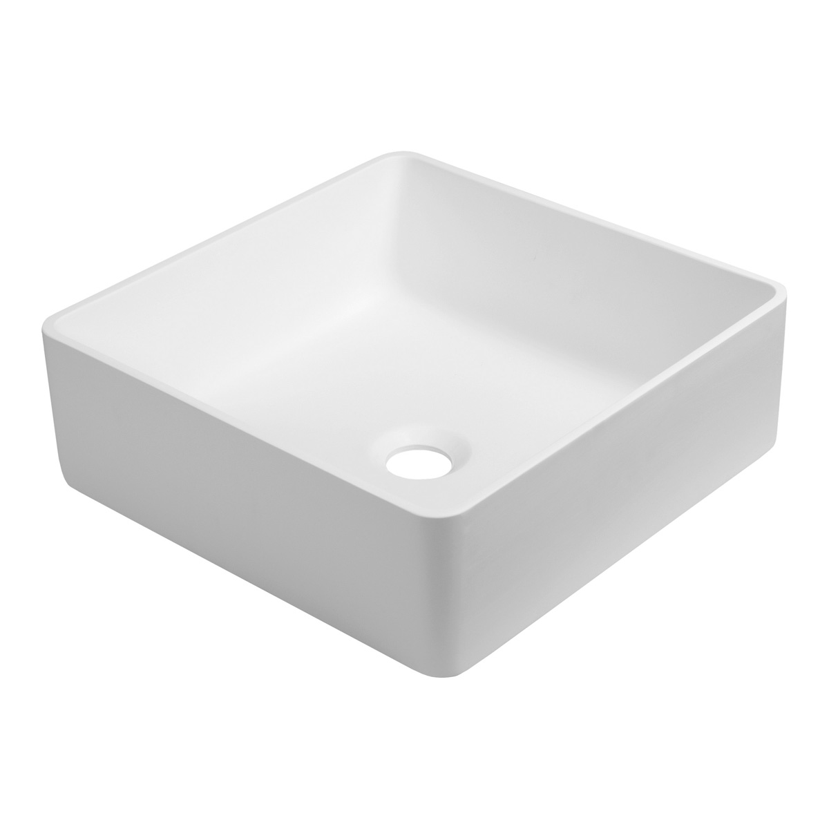 Brauer Vortex waskom fine stone 37x37cm wit mat