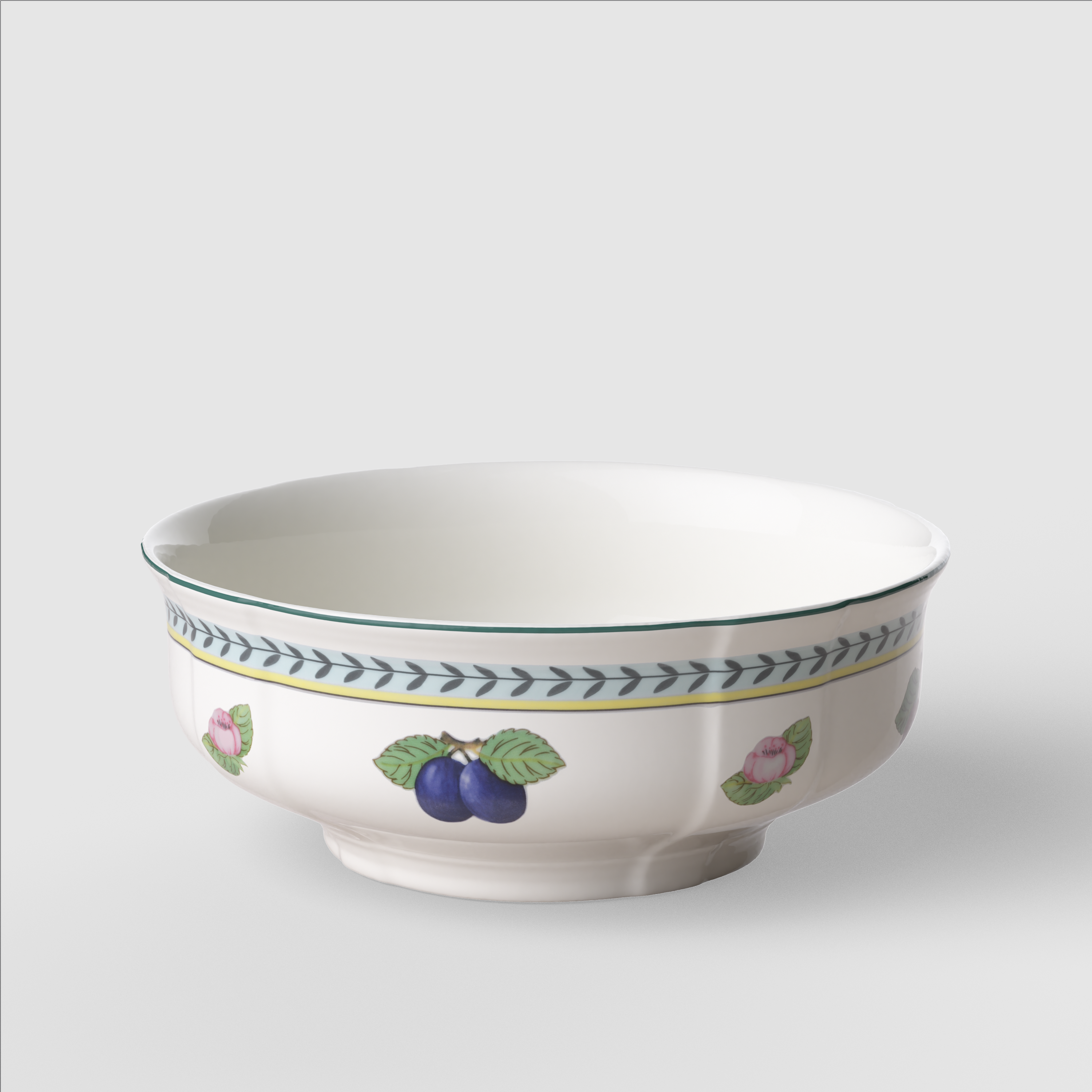 French Garden Salad serving bowl Multi-colored, 77.8 oz, Premium Porcelain