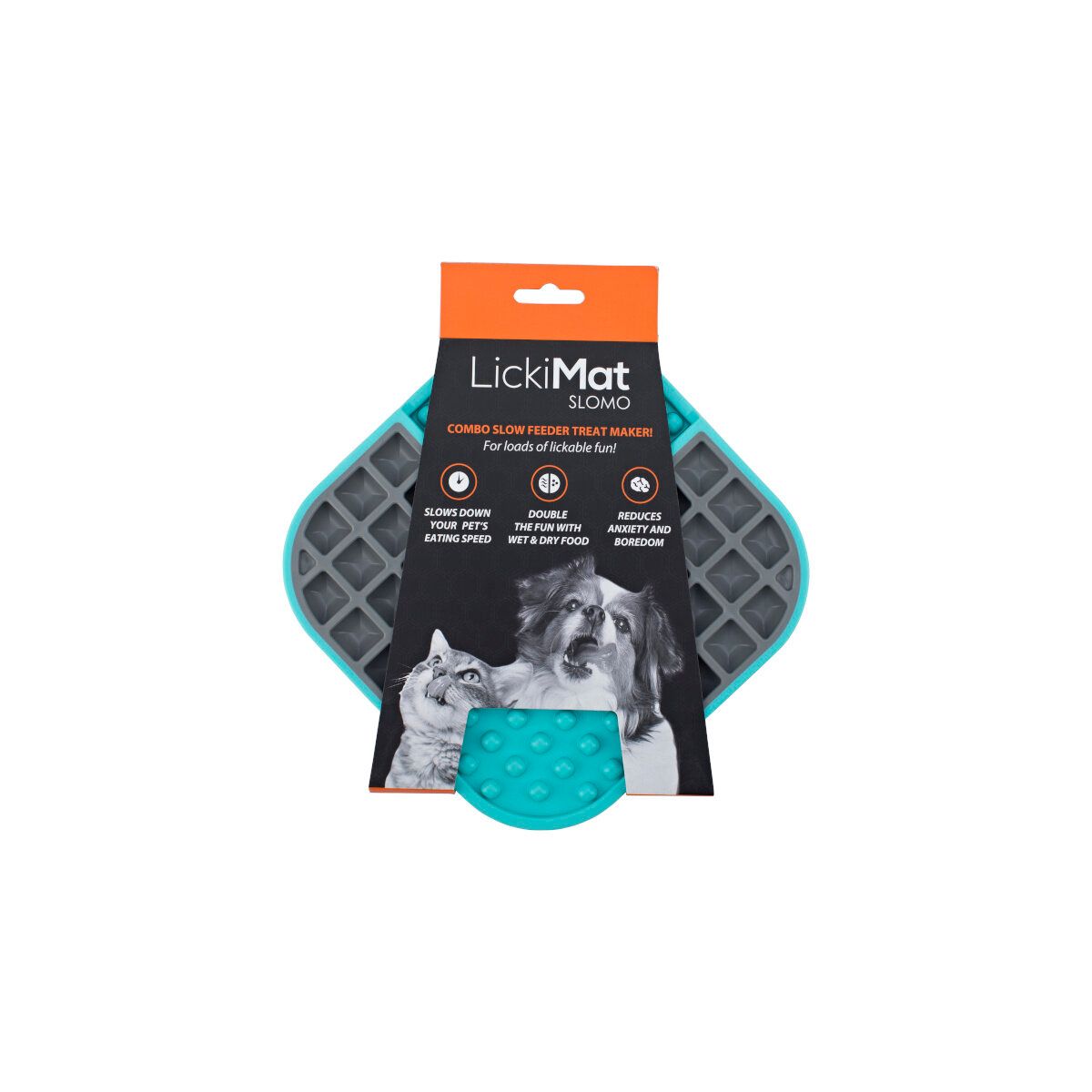 LickiMat Slomo - TRP Schleckmatte für Hunde - türkis - 20 cm