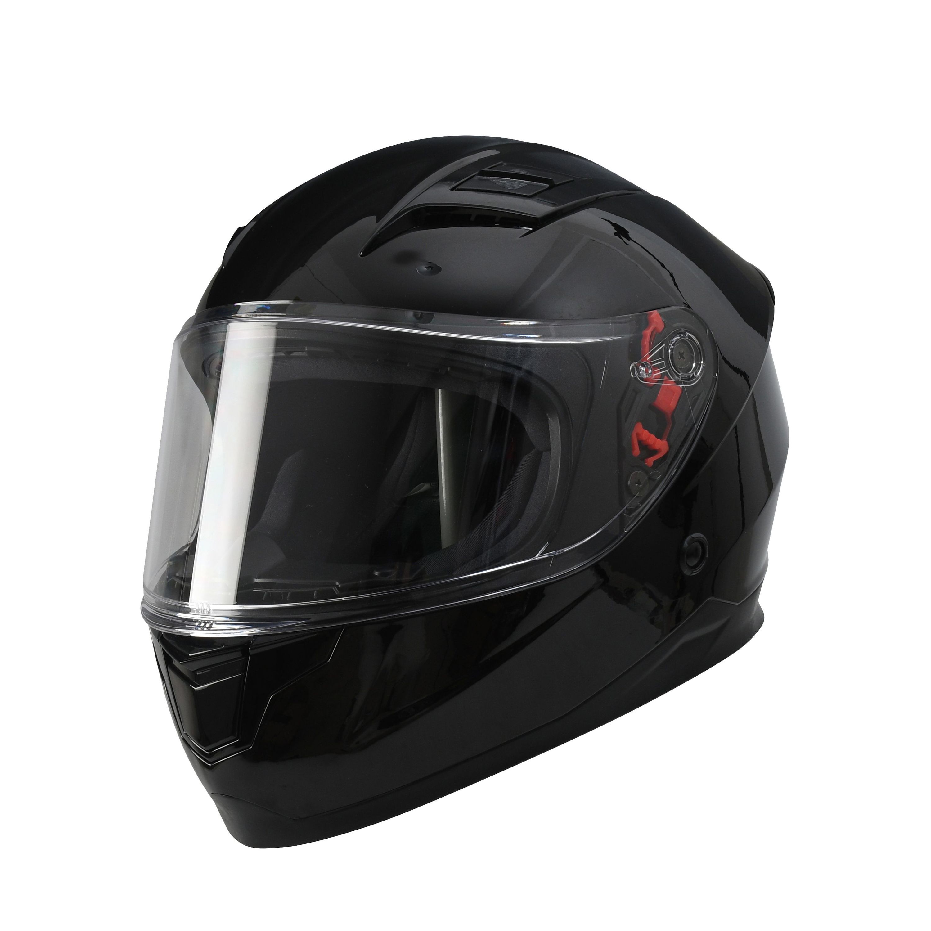 Kinder Motorradhelm schwarz Grösse 49/50