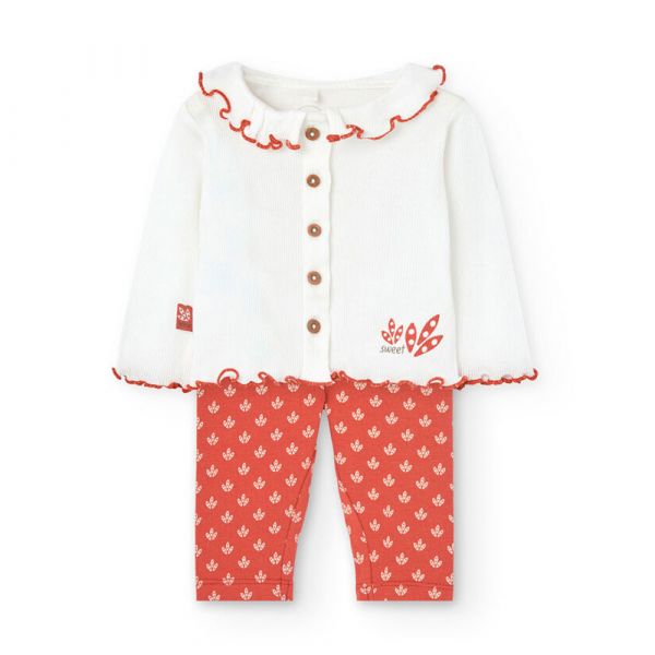Boboli Conjunto De Manga Comprida Knit 18 Meses Chemical White 2