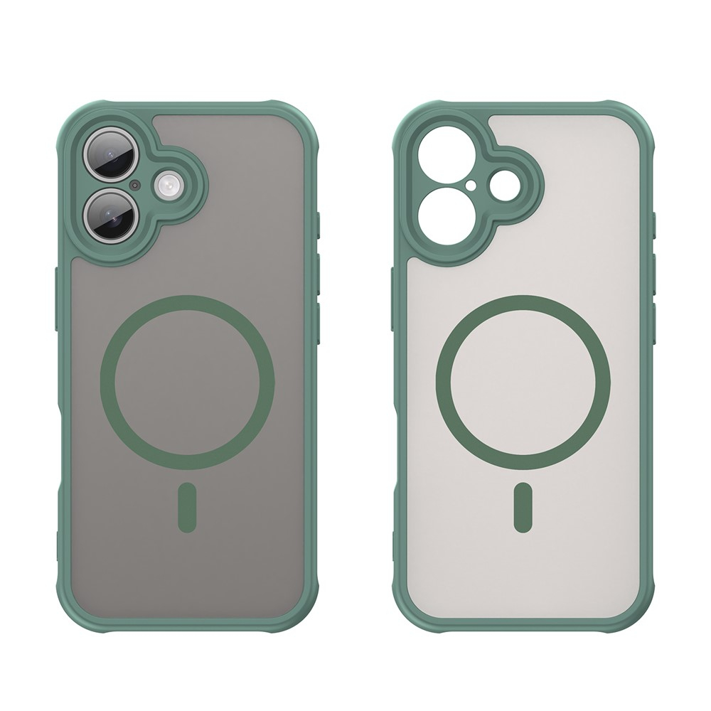 iPhone 17 MagSafe Hybrid Hülle mit TPU Bumper - Grün