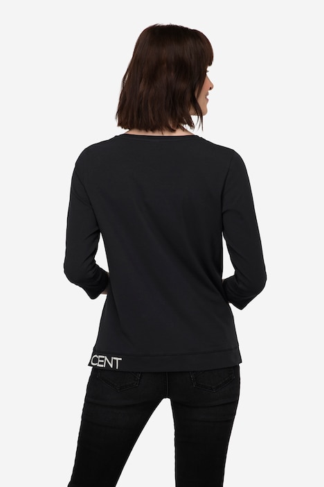 T-Shirt, Statement Print, Rundhals, 3/4-Ärmel