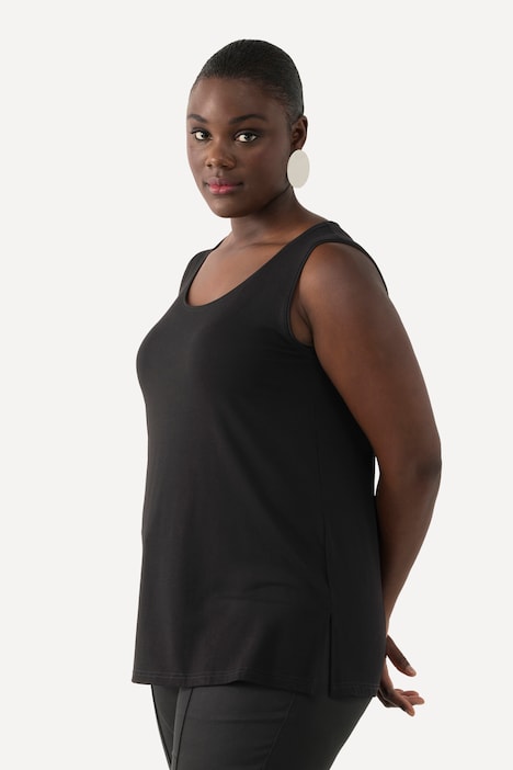 Top, Classic Fit, Rundhals, Stretch, breite Träger, ärmellos