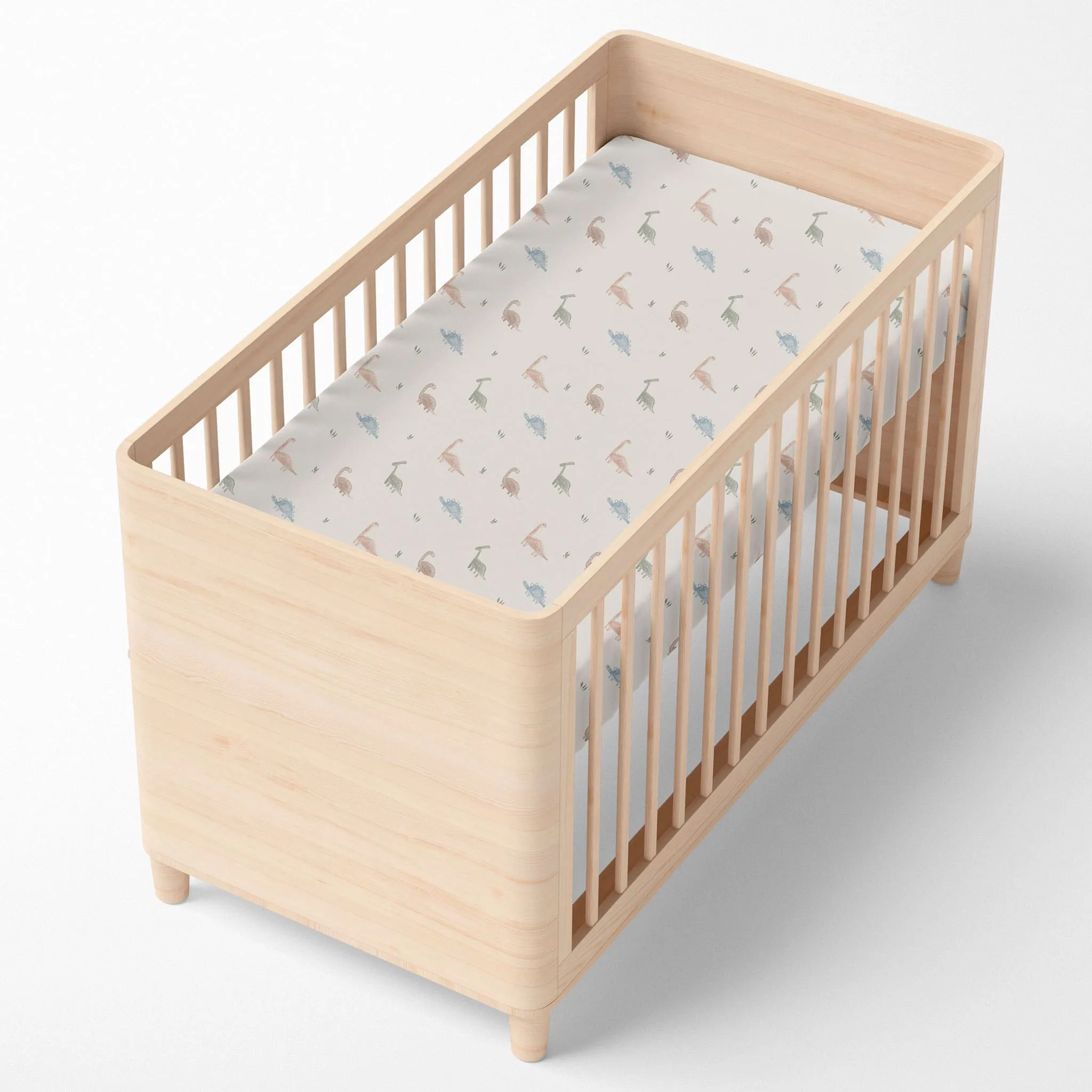 Origami Maison Drap Contour pour Lit de Bébé - Dinos