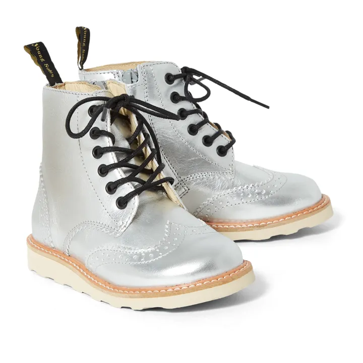 Young Soles Boots Lacets Zip Sidney | Argenté