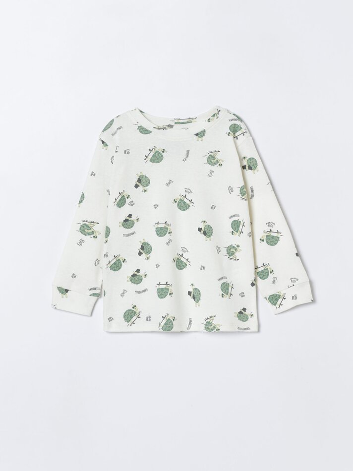 Conjunto com 2 pijamas combinando - Verde Pastel