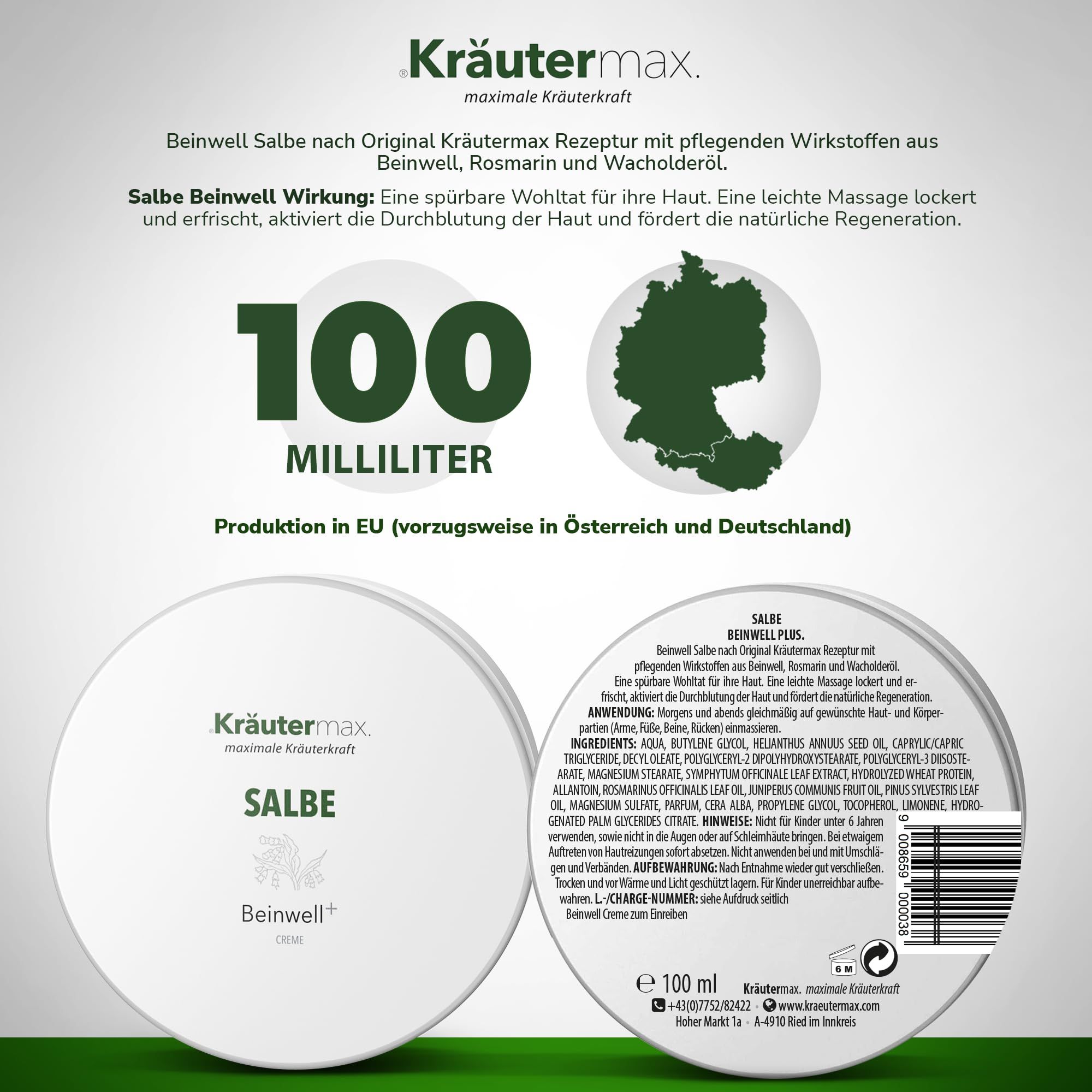 Kräutermax Salbe Beinwell plus