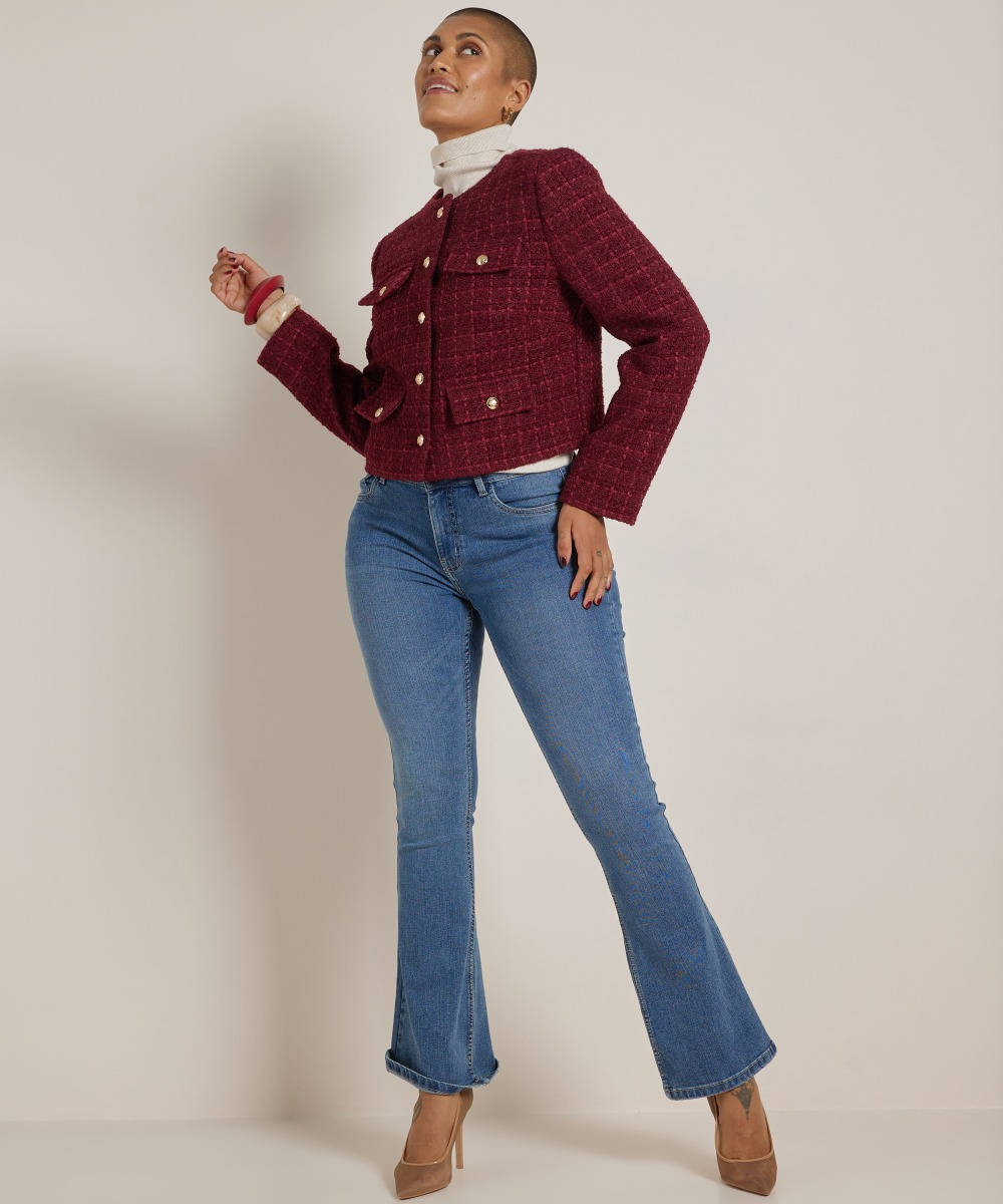 flared fit stretch jeans - noa