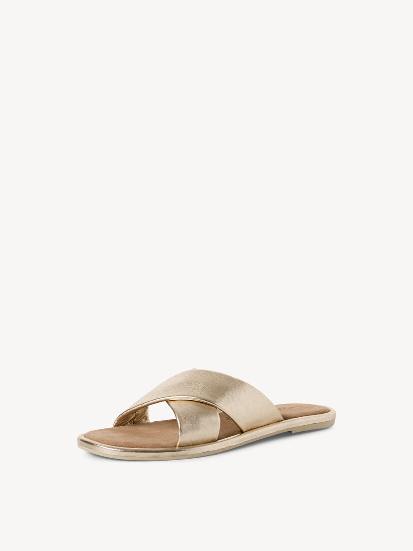 Leren Slipper - goud