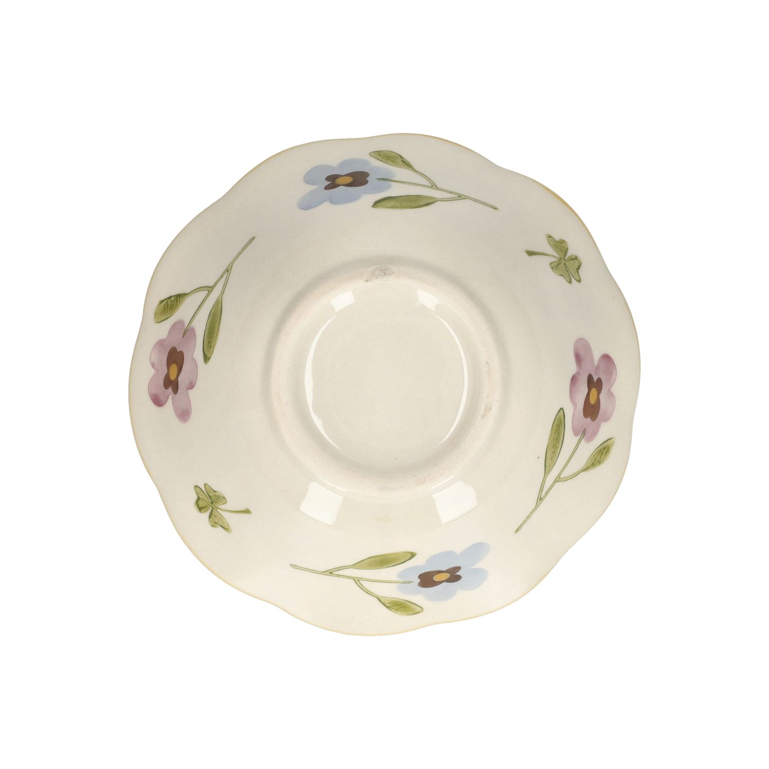 Kom, steengoed, viooltjes, Ø12,5 cm