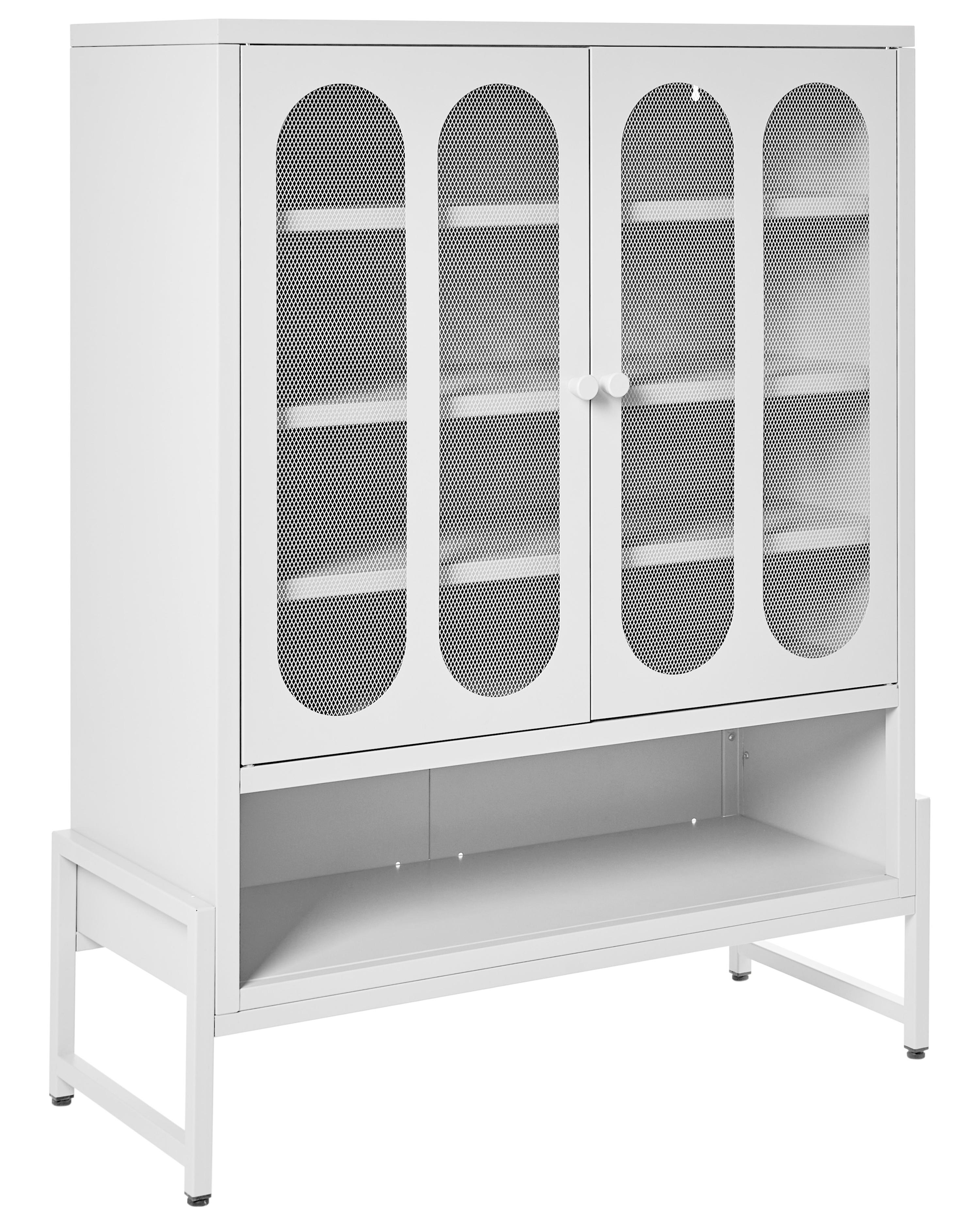 Dressoir met 2 deuren SOLETTA Metaal Wit