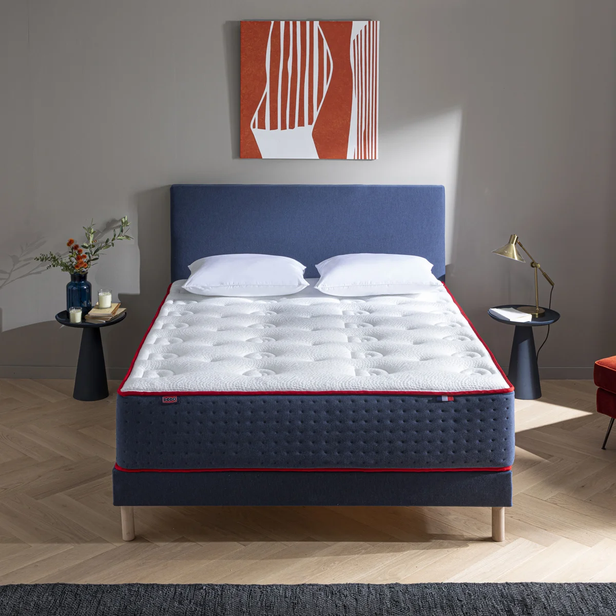 Ensemble - Matelas LE VERITABLE ferme + sommier + tête de lit