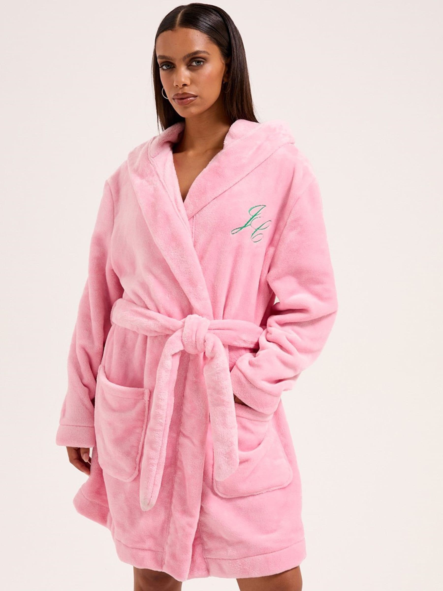 Roze - Juicy Couture Crown Plush Hooded Robe