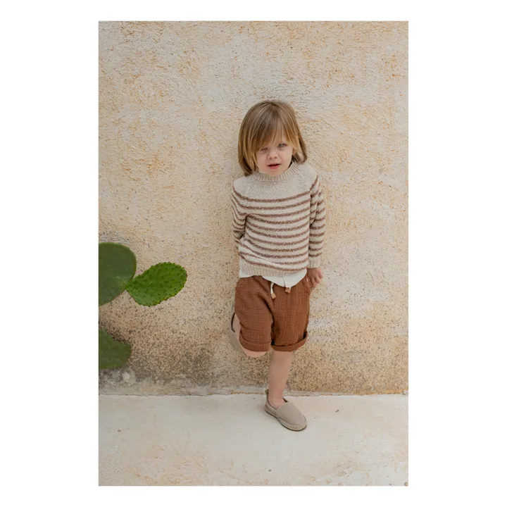 1+ in the family Pull Marinière Dante | Chocolat