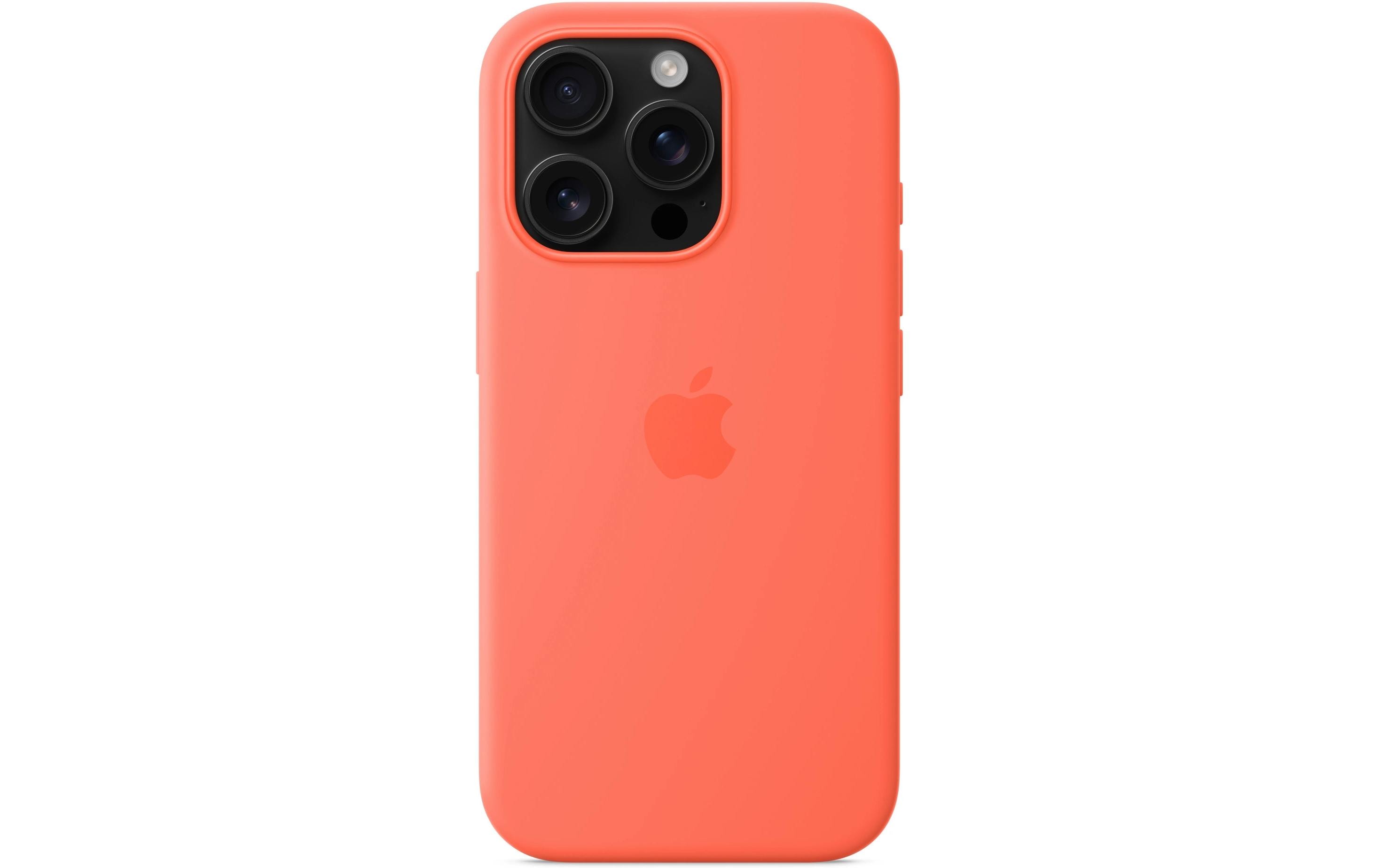 Silicone Case mit MagSafe iPhone 16 Pro TangerineSilikon-Backcover mit «MagSafe» für das Apple iPhone 16 Pro