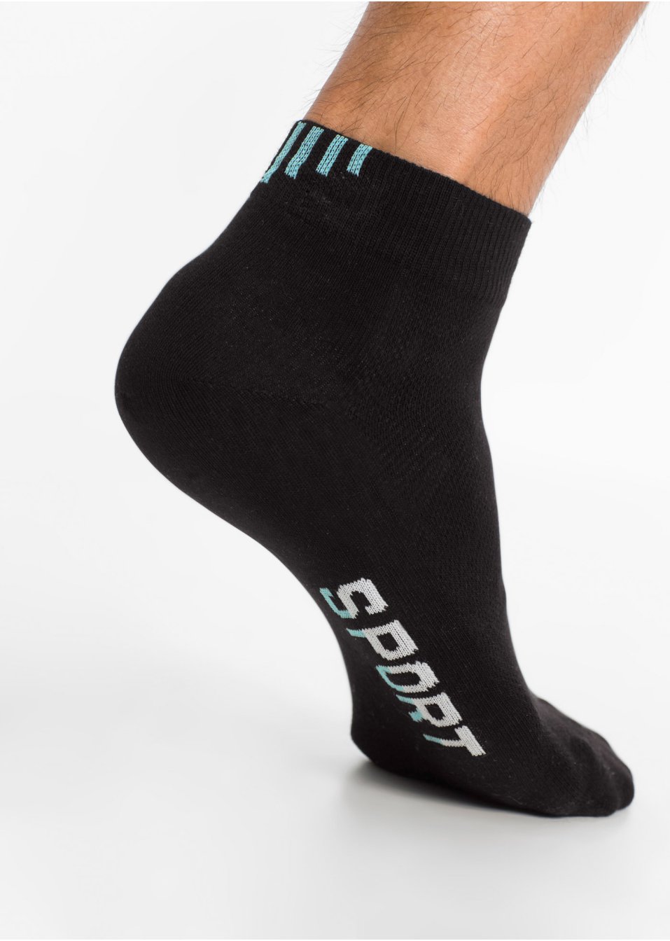 Lot de 5 paires de socquettes de sport avec inscription