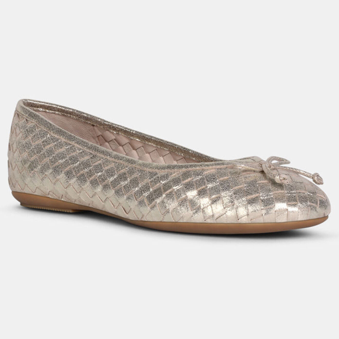 Geox Ballerines en Cuir Palmaria dorées