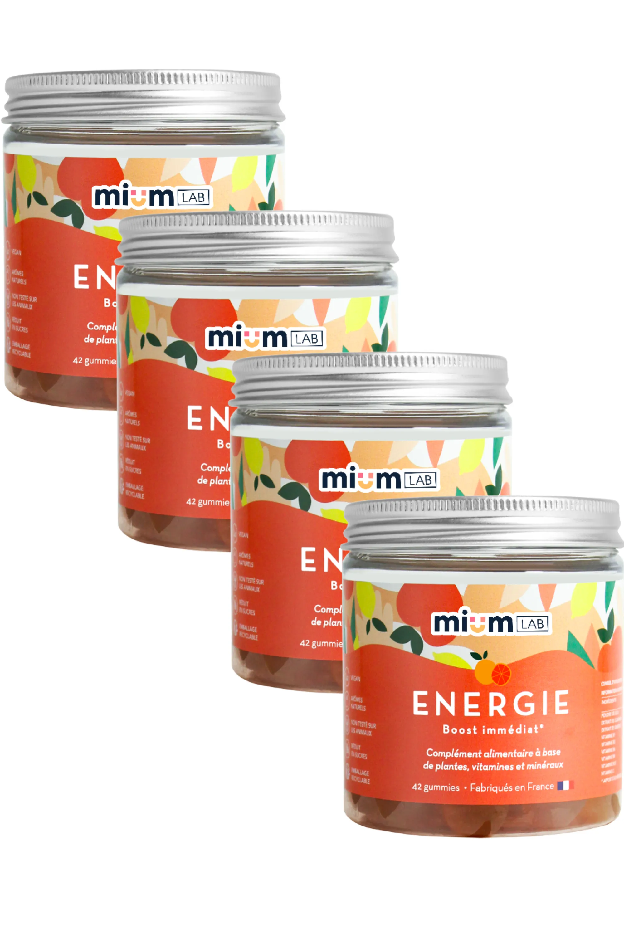 Mium Lab ex Les Miraculeux Compléments alimentaires gummies Energie anti-fatigue-400 g