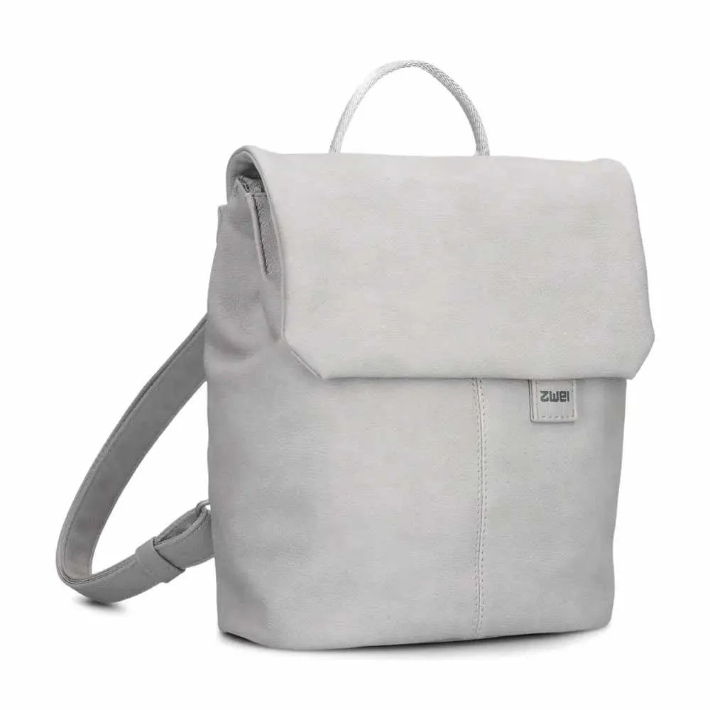 ZWEI Rucksack Hellgrau Lederimitat