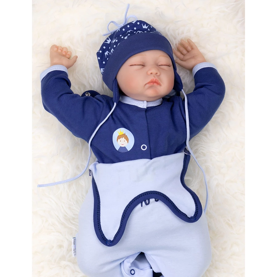 Baby Sweets 3tlg Set Strampler + Shirt + Mütze Little Prince blau