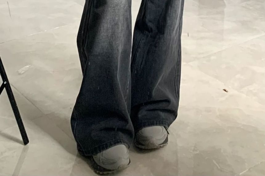 Jerolenea - Lage taille rechte pijpen losse jeans