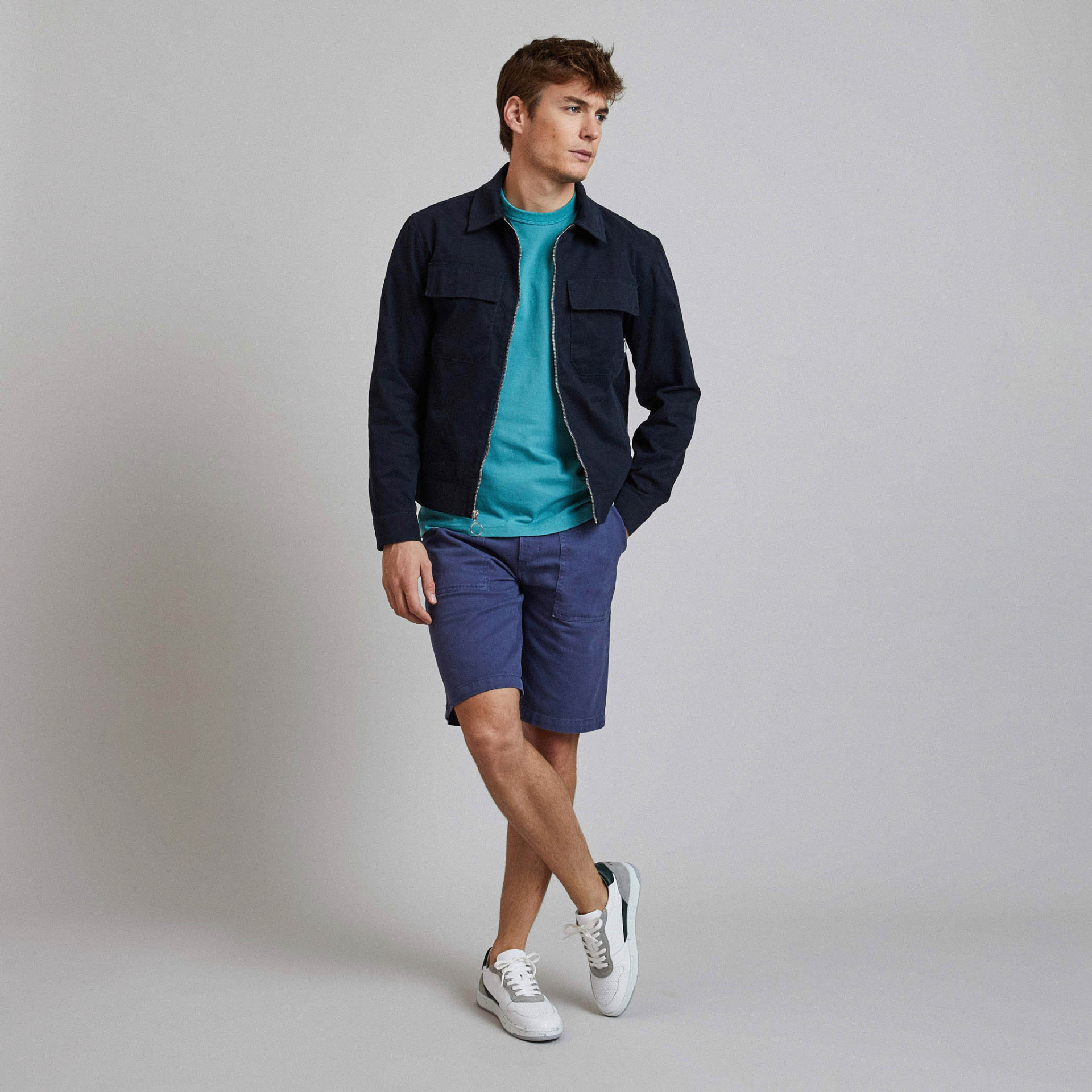 Blouson marine Coton - modèle Bondy