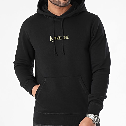 Sweat Capuche Wave Noir Doré