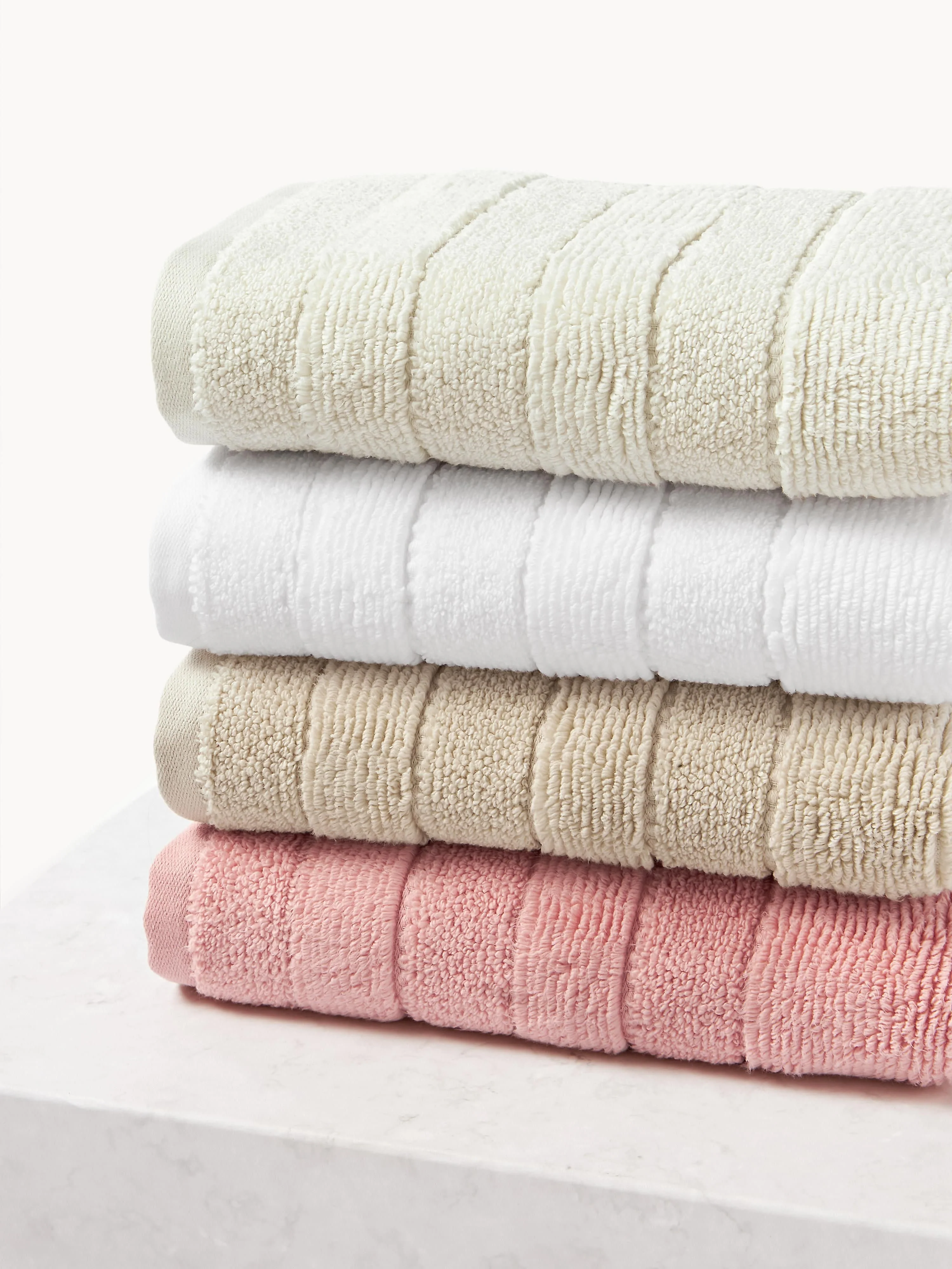 Handdoek Luxe met gestreepte rand, in verschillende formaten