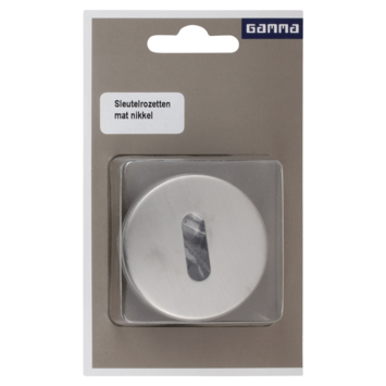 GAMMA sleutel rozet rond RVS look (messing)