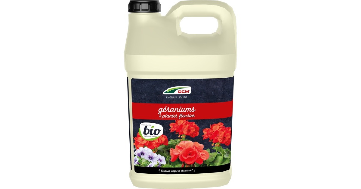 DCMVloeibare Plantenvoeding Geraniums & Bloeiende Planten 5 L meststof