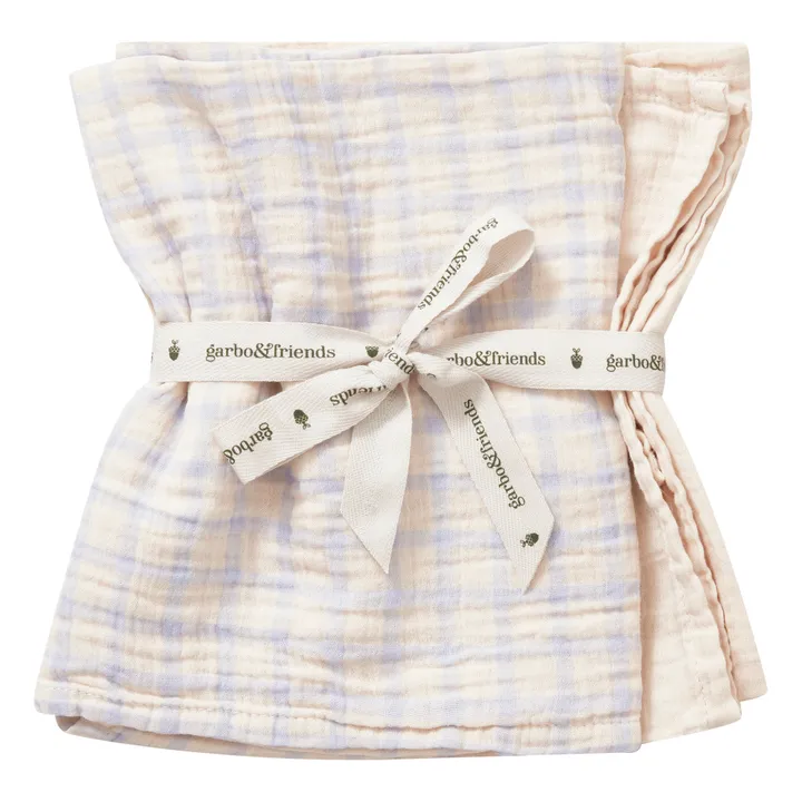 garbo&friends Maxi-langes Gingham Sky - Set de 2 | Bleu ciel