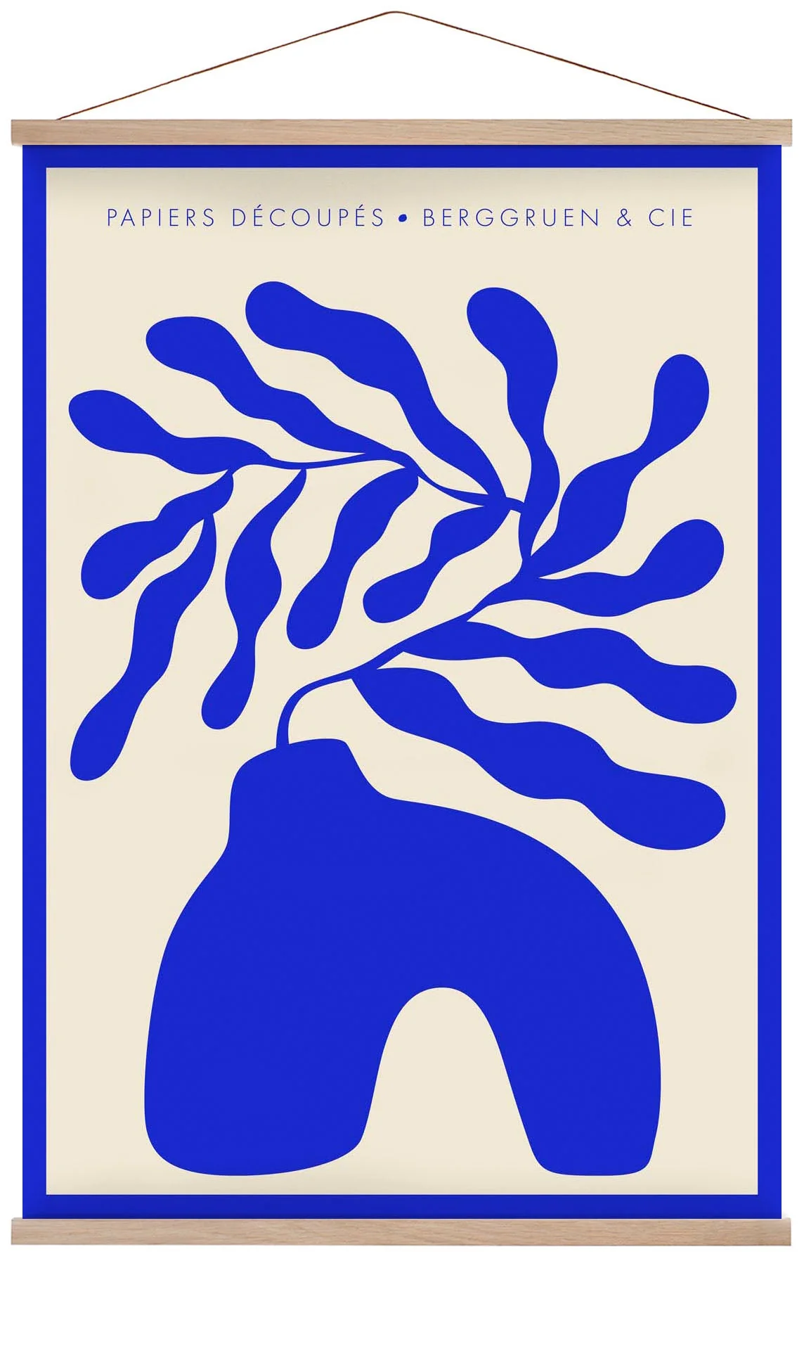 Blaue Vase Papiers Découpés Kunstausstellung