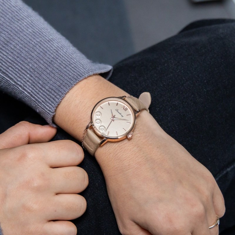 Montre Femme CHTIME bracelet Cuir Blanc