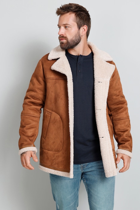 Boston Park Jacke, Lederoptik, Teddyfutter, bis 74