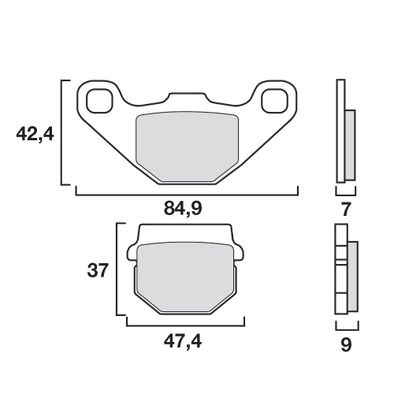 Plaquettes de freins Brembo Sinter Métal Fritté Racing arrière