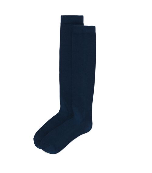2 paires de mi-bas femme bleu foncé