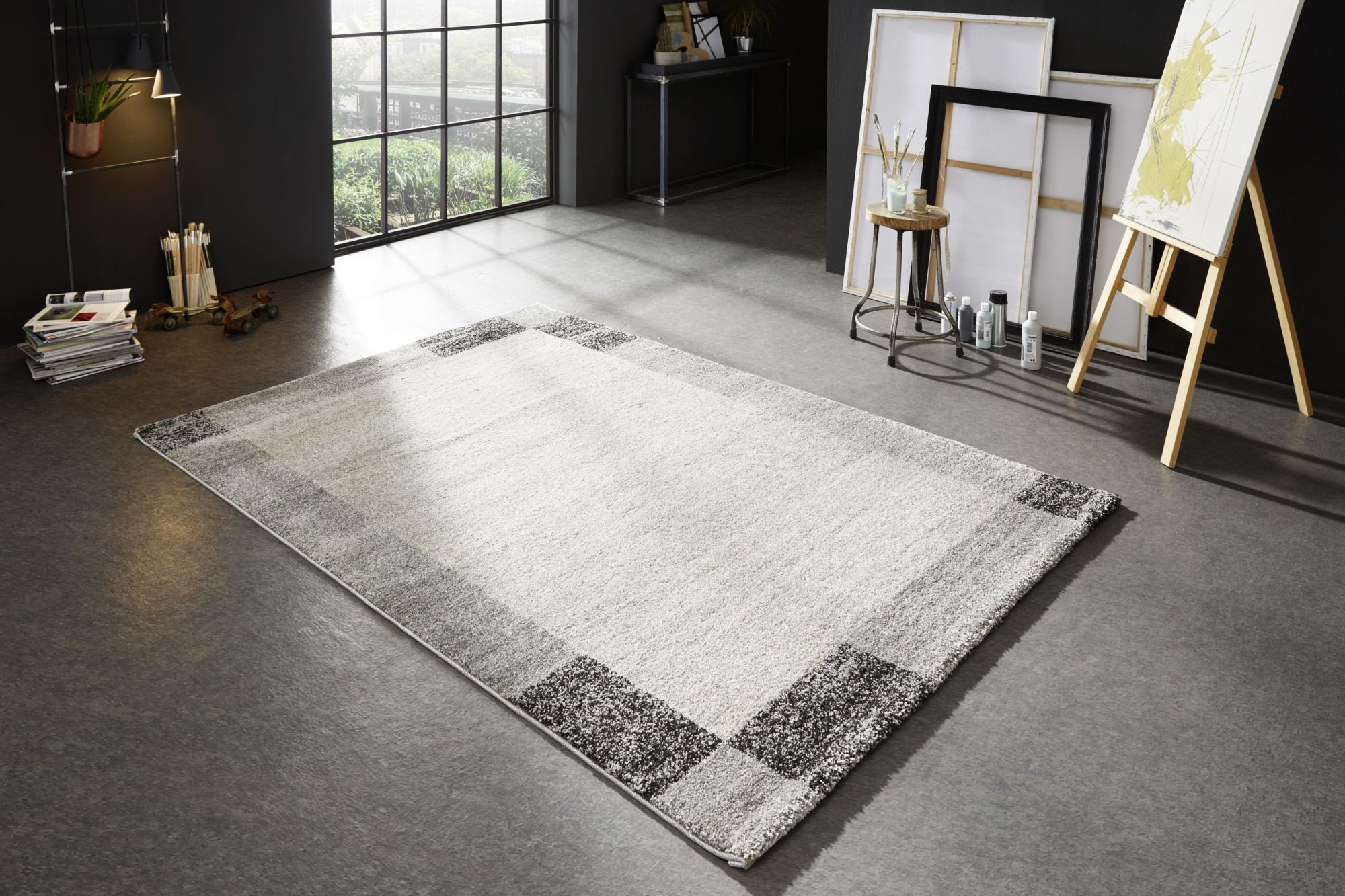 Teppich SAMOA/Bordüre,schwarz