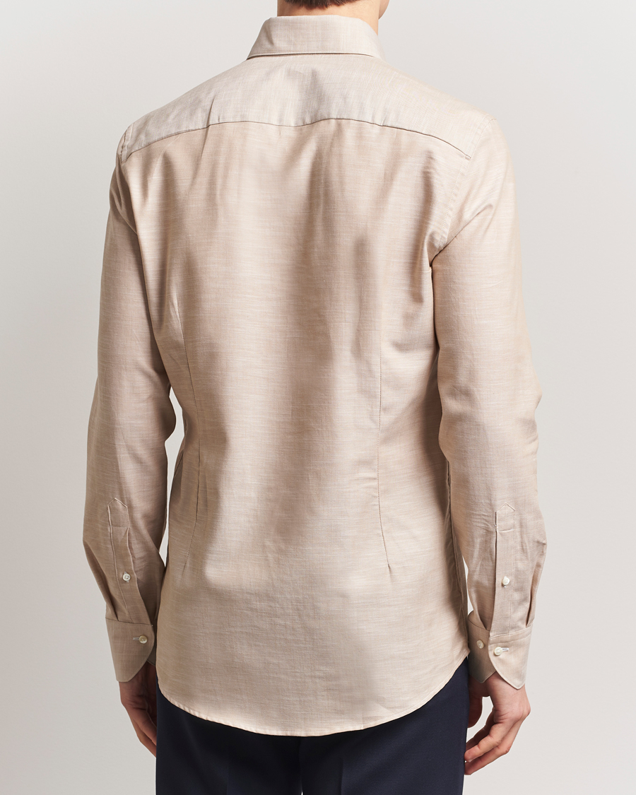 Stenströms Soft Cotton One Piece Button Down Shirt Beige