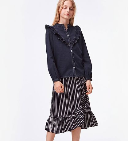 Molo Nederdel - Blåndie - Vertical BW Stripe