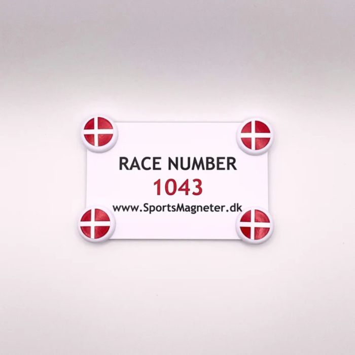 SportsMagneter Unisex Diverse Running Magnets 4pcs Hvid