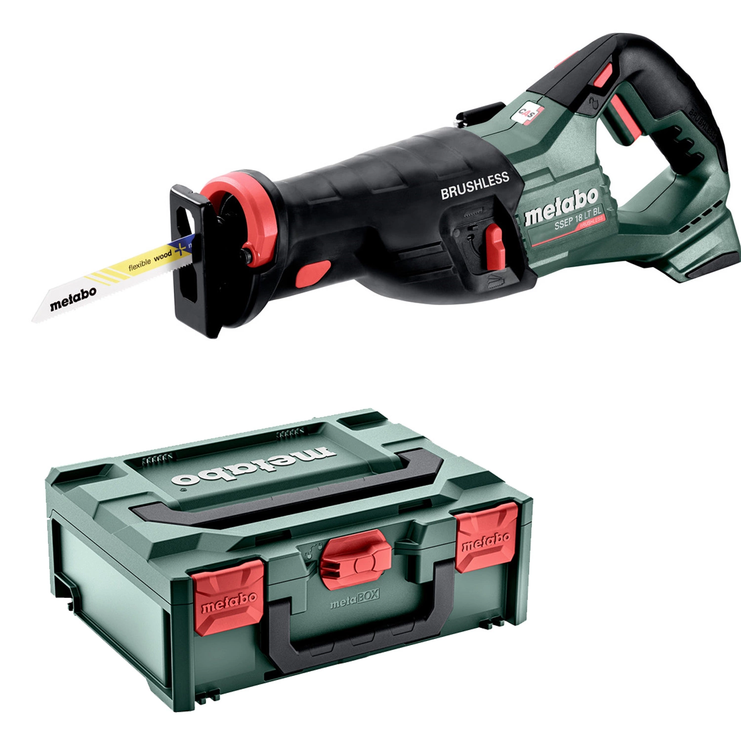 Metabo SSEP 18 LT BL 18V Li-ion Accu reciprozaag body in Metabox