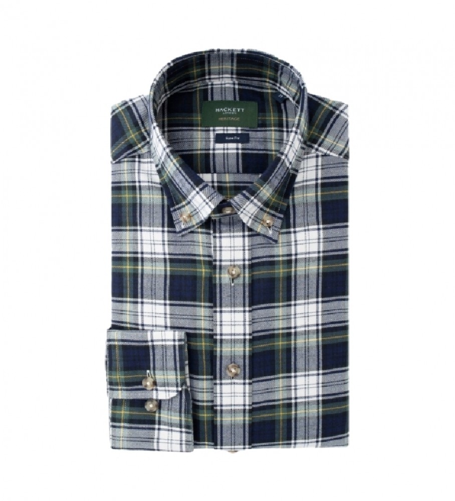Camisa Hackett Navy Tartan