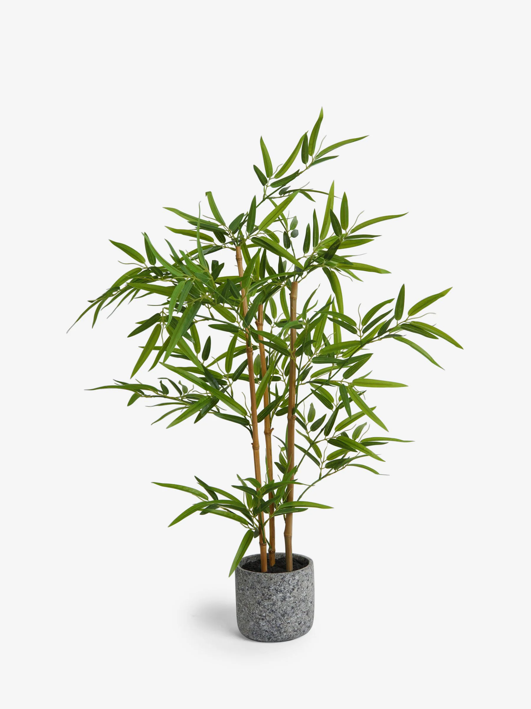 Kunstbamboeplant in stenen pot