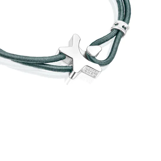 Pulseira elástica azul Sweet Dolls com estrela prateada